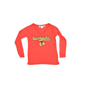 NEW Chicago Blackhawks Size M Marathon Ladies Knit LS Top Red Concept Sports